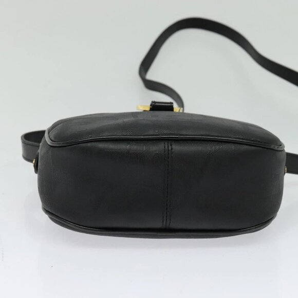 Christian Dior Trotter Canvas Shoulder Bag PVC Black Gold Auth sw750 - Picture 7 of 16